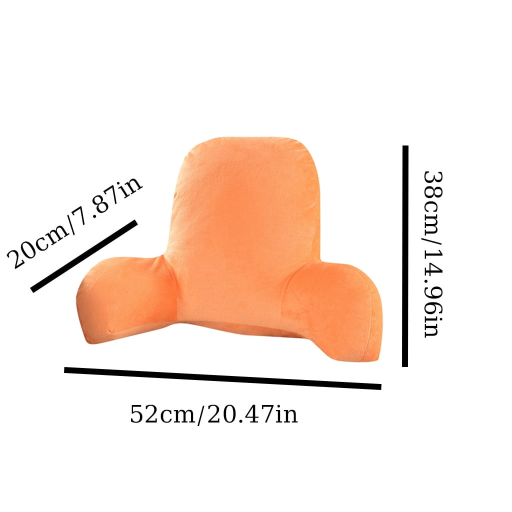 Hotel Collection Backrest Pillow with Arms, Back Rest for Bed Sitting, Plush Big Backrest Lumbar Support Chair Cushion, Foam ... - Decorative Throw Pillow Cushion for Sofa & Bed Detail