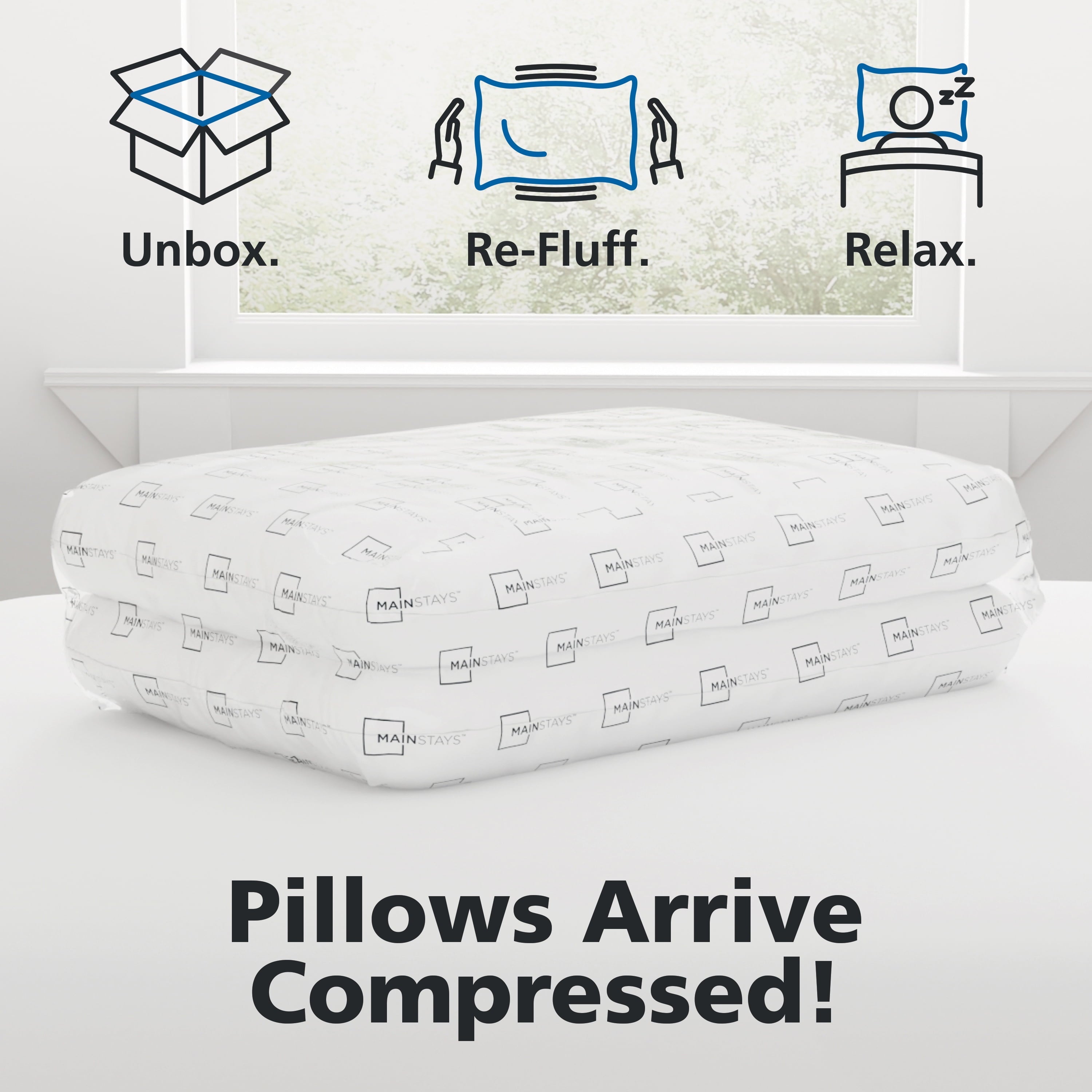 Orthopedic Support Back & Side Sleeper Bed Pillow, Standard/Queen - Extra Firm Support - Orthopedic Shredded Foam Bed Pillow Set Detail