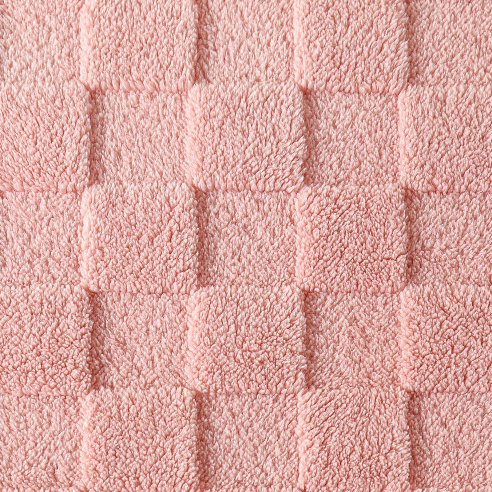 Decorative Knitted Fleece Throw Blanket for Couch, Super Soft Warm Lightweight Checkered Pattern Blanket for All Seasons, Pink, 50"x60" - Cozy Fleece Throw Blanket for Couch & Bed Detail