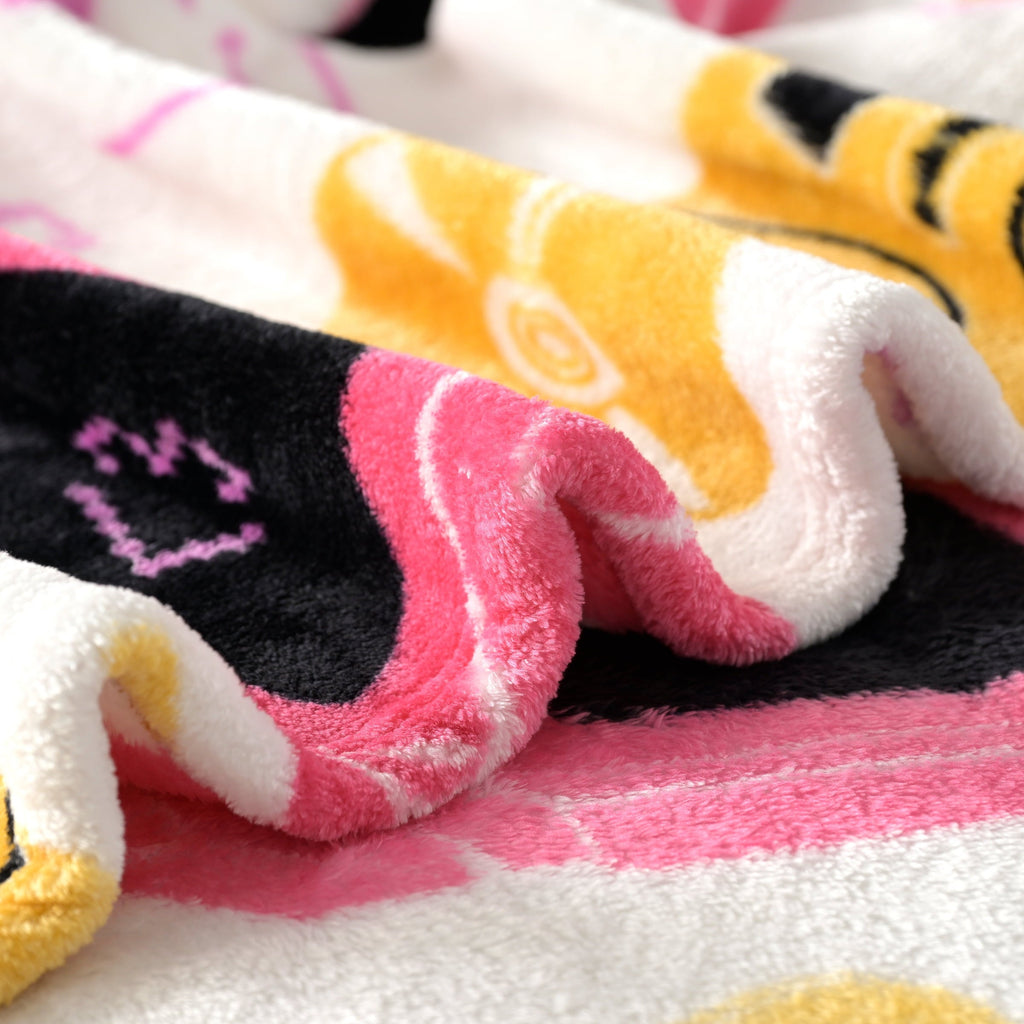 Lightweight Warm WTC Hanging Plush Throw - Luxury Knitted Decorative Throw Blanket with Fringes Detail