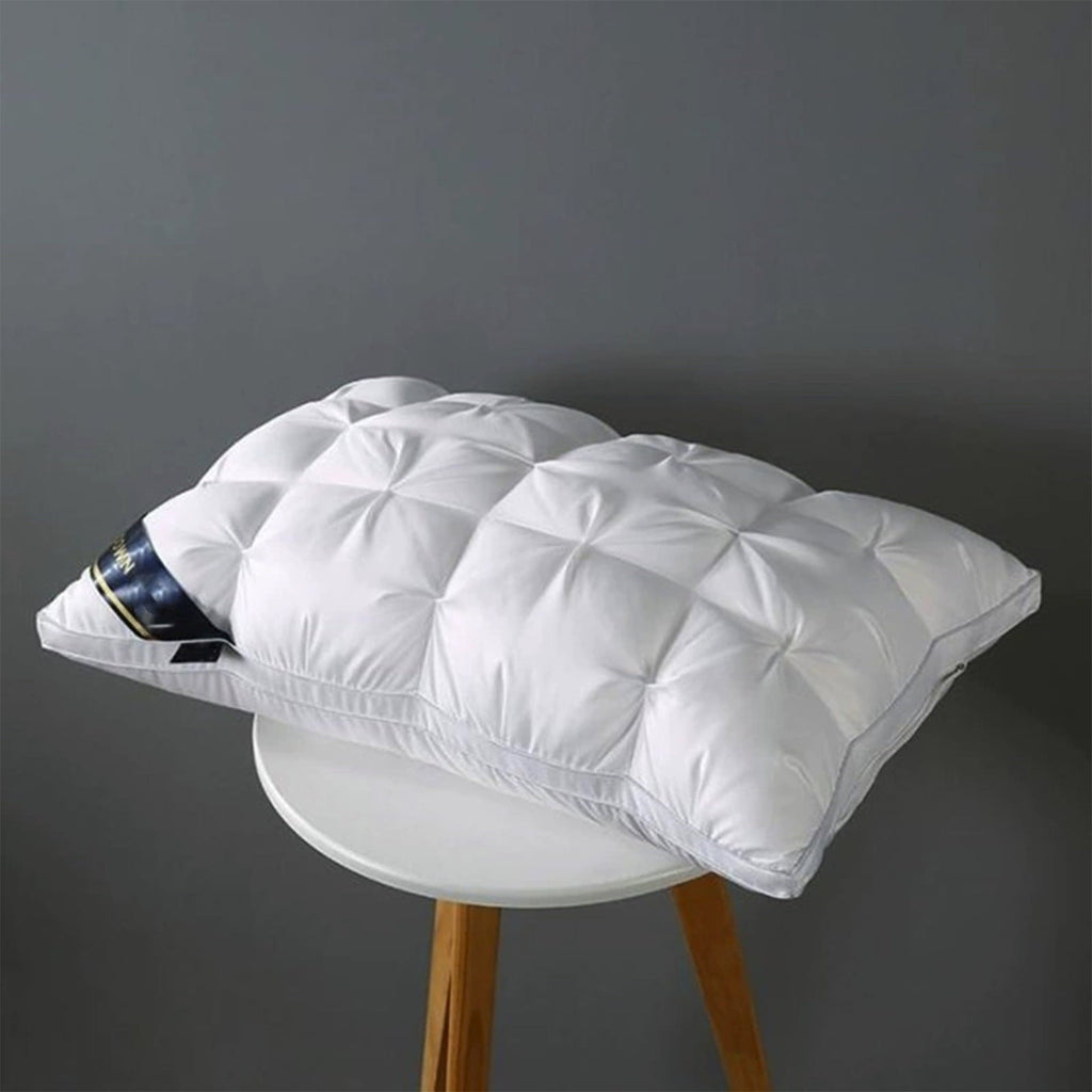 Fluffy Shredded Goose Down Pillow and Feather Pillows for Neck/Back/Side Sleepers, Premium Soft Down Fill Standard Size Pillow for Sl... - Hotel Quality Plush Sleeping Pillows Detail