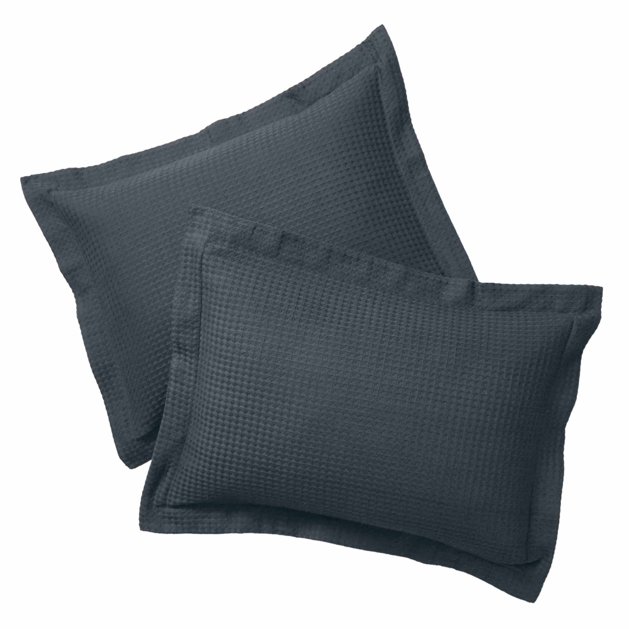 Hypoallergenic Cloud 3-Piece Grey Waffle Comforter Set, Adult Full/Queen - Hypoallergenic Ultra-Fluffy Quilt for Winter Detail