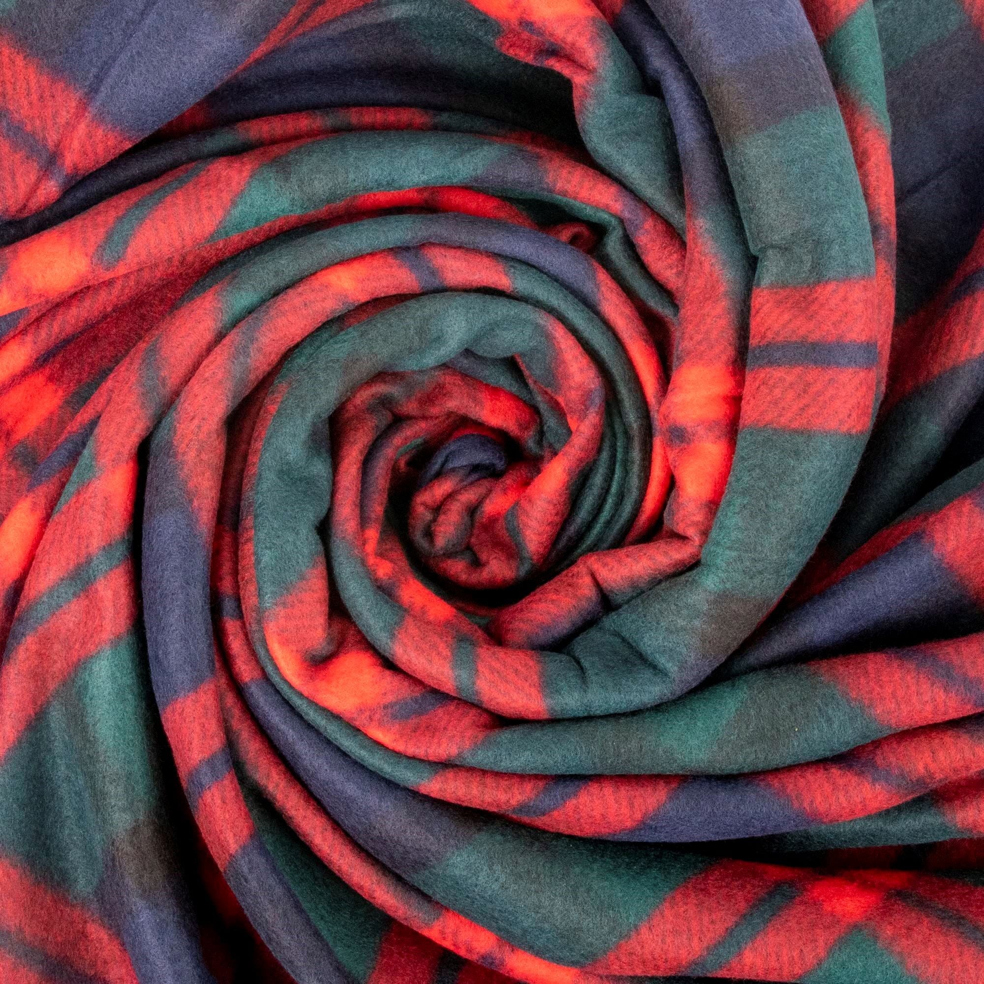 Super Soft Flannel Single Plaid Color 60"L x 50"W Fleece Throw Blanket for Fall, Winter, Spring, Summer, Men, Women, Children & Pets in ... - Lightweight Plush Warm Blanket for All Seasons Detail