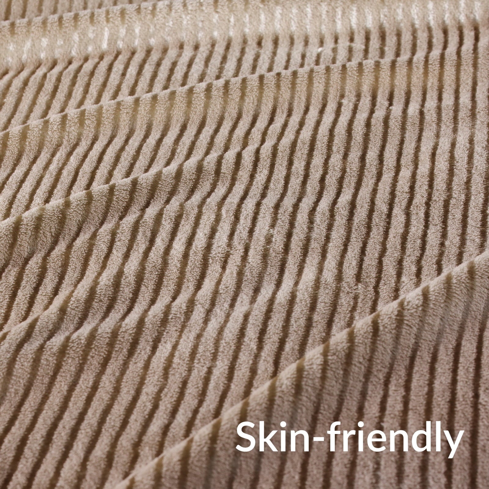 Reversible Sherpa Soft Throw Blanket, 50"x60", Camel - Super Soft Reversible Sherpa Flannel Blanket Detail