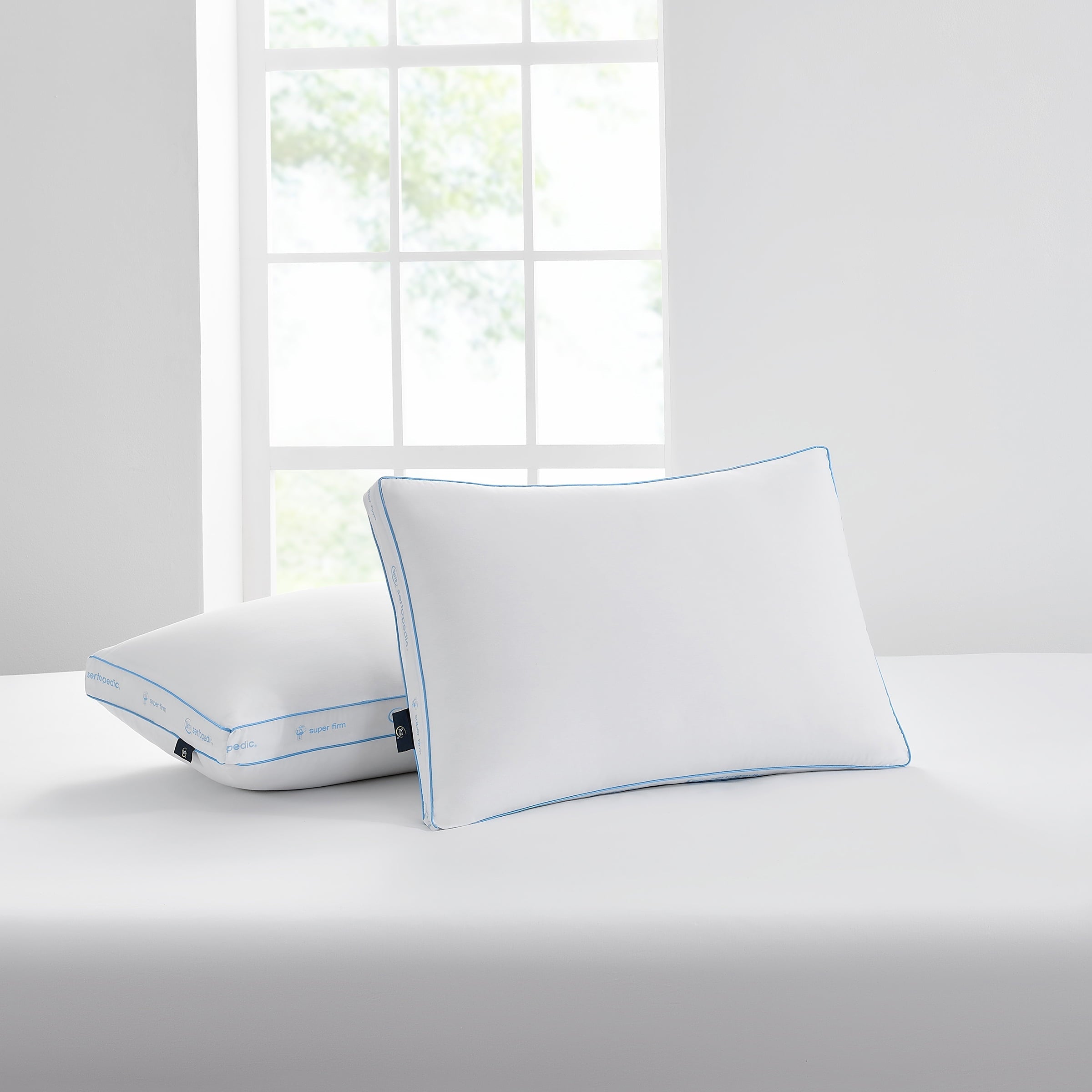 Ergonomic Memory Foam Extra Firm Pillow, Standard/Queen, 2 Pack, Hypoallergenic - Hotel Quality Plush Sleeping Pillows Detail