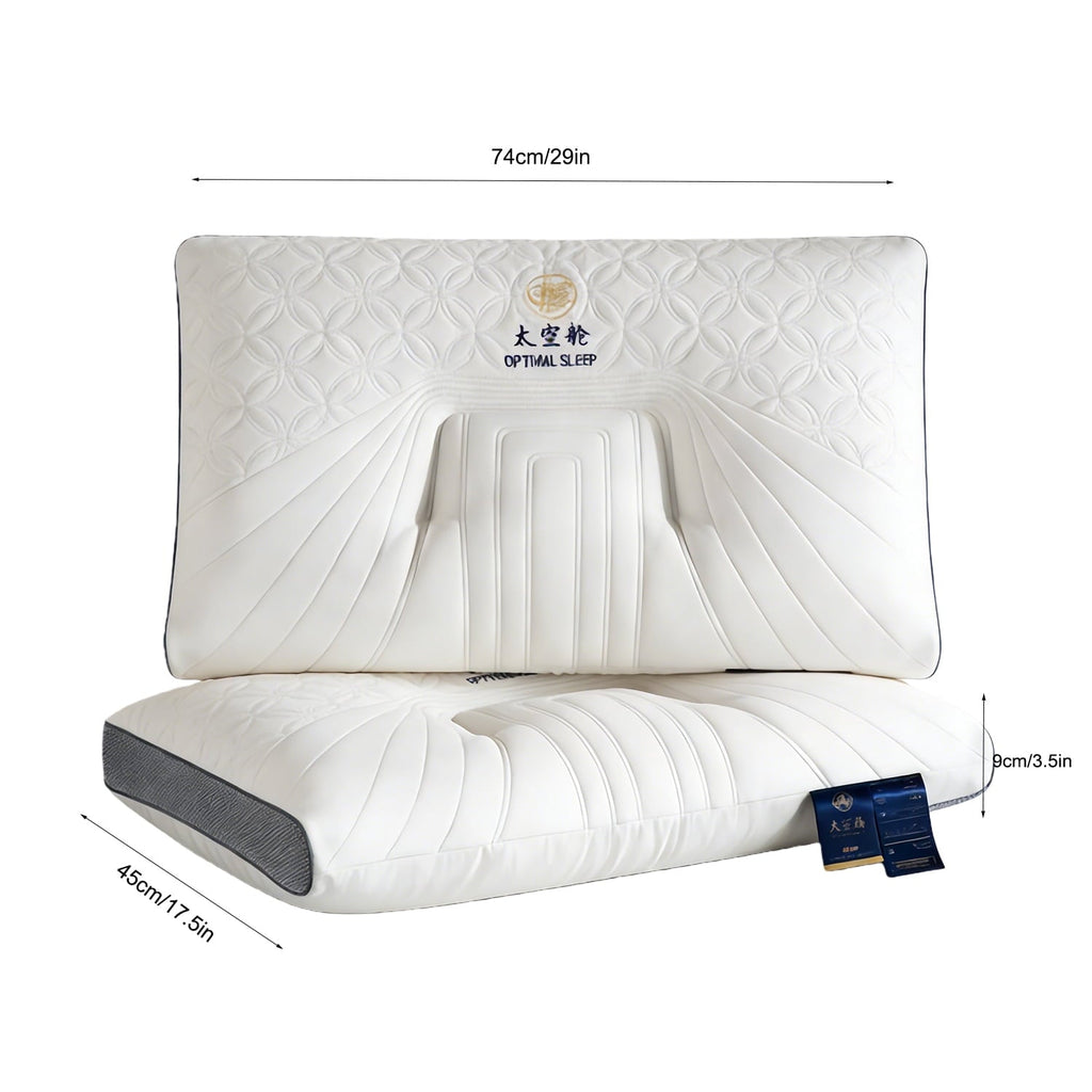 Decorative Plump 2-Pack Space Capsule Bed Pillow (29.13" x 18.9") - Plush and Supportive - Decorative Throw Pillow Cushion for Sofa & Bed Detail