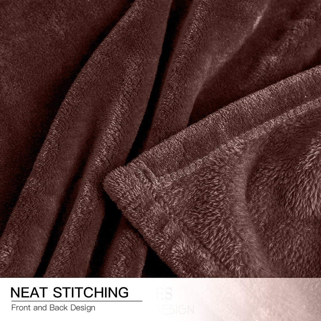 Decorative Knitted Throw Blanket, Fuzzy & Plush Warm Fleece Blanket, Throw Size Coffee Blankets for Couch Beds, Machine Washable Blanket... - Super Soft Reversible Sherpa Flannel Blanket Detail