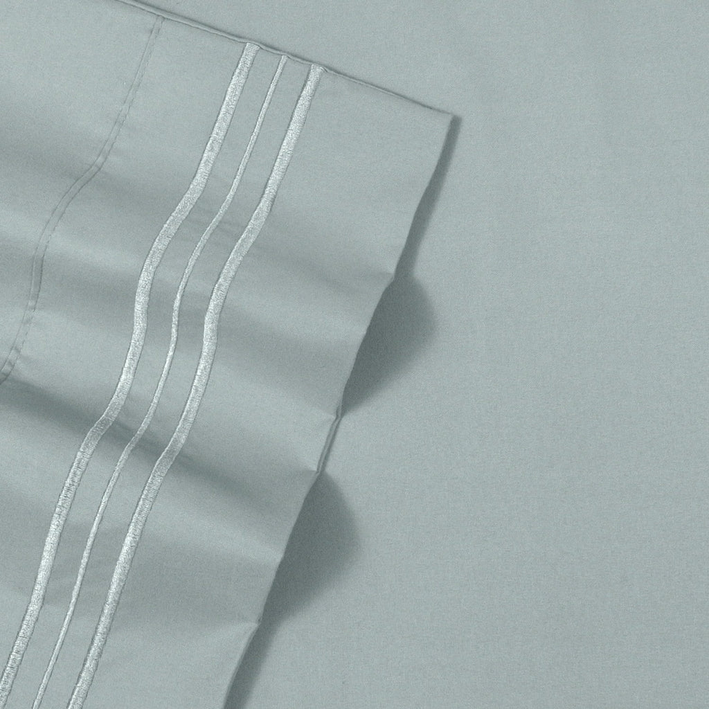 Ultra-Soft 1800 Series Classic 4-Piece 1800 Thread Count 100 GSM Bed Sheet, Queen - Premium Ultra-Soft Pillowcase Pair for Sleeping Detail