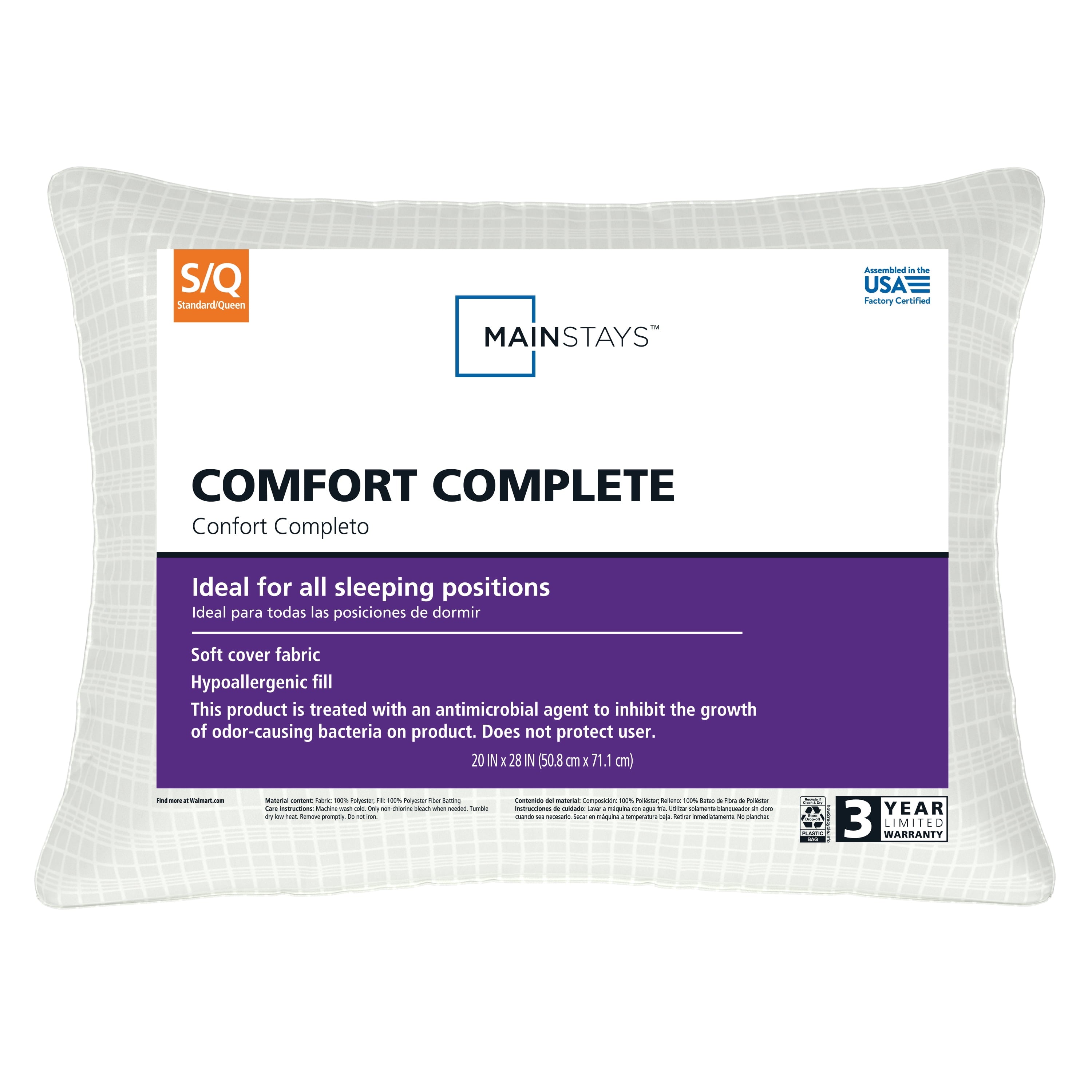 Orthopedic Support (18 pack) Bed Pillow, Standard/Queen - Orthopedic Shredded Foam Bed Pillow Set - Default Title