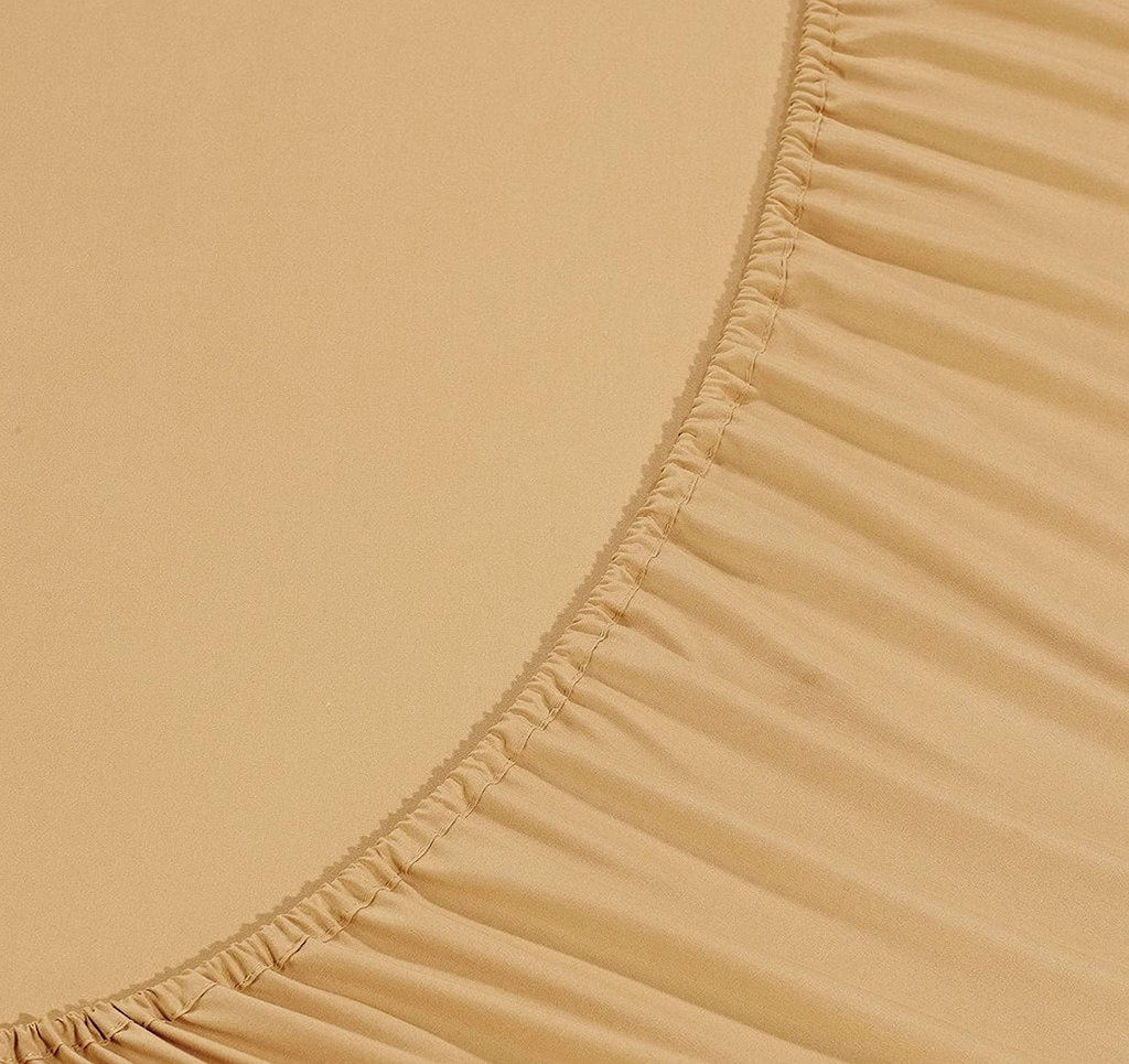 Wrinkle-Resistant Super Soft 1500 Premier Hotel Collection Sheet set, Queen, Gold - Premium Ultra-Soft Pillowcase Pair for Sleeping Detail