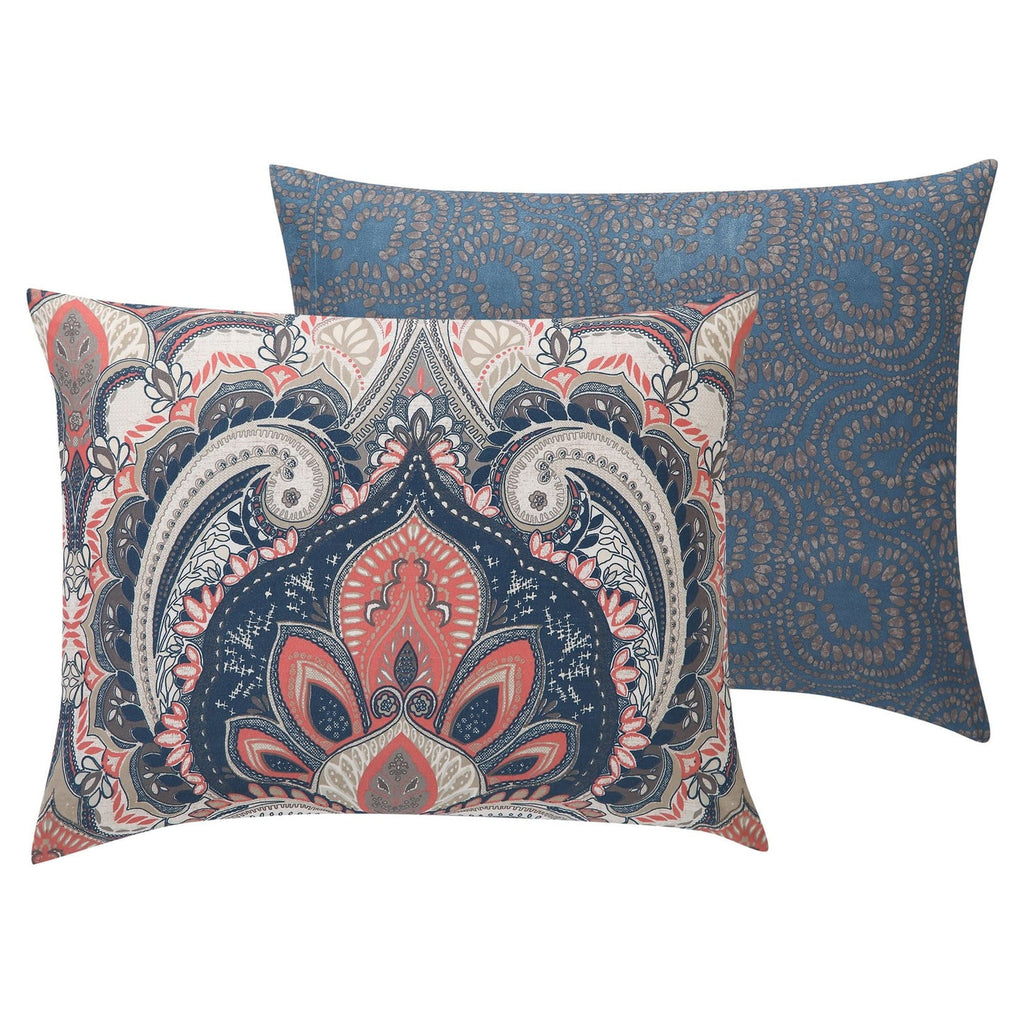 Hypoallergenic Cloud Casa Real 5-Piece Coral Damask Reversible Comforter Set, King, Adult, Unisex - All-Season Down Alternative Comforter Insert Detail