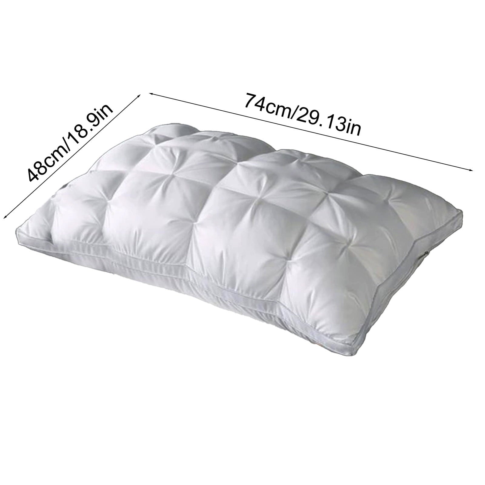 Fluffy Shredded Goose Down Pillow and Feather Pillows for Neck/Back/Side Sleepers, Premium Soft Down Fill Standard Size Pillow for Sl... - Hotel Quality Plush Sleeping Pillows Detail