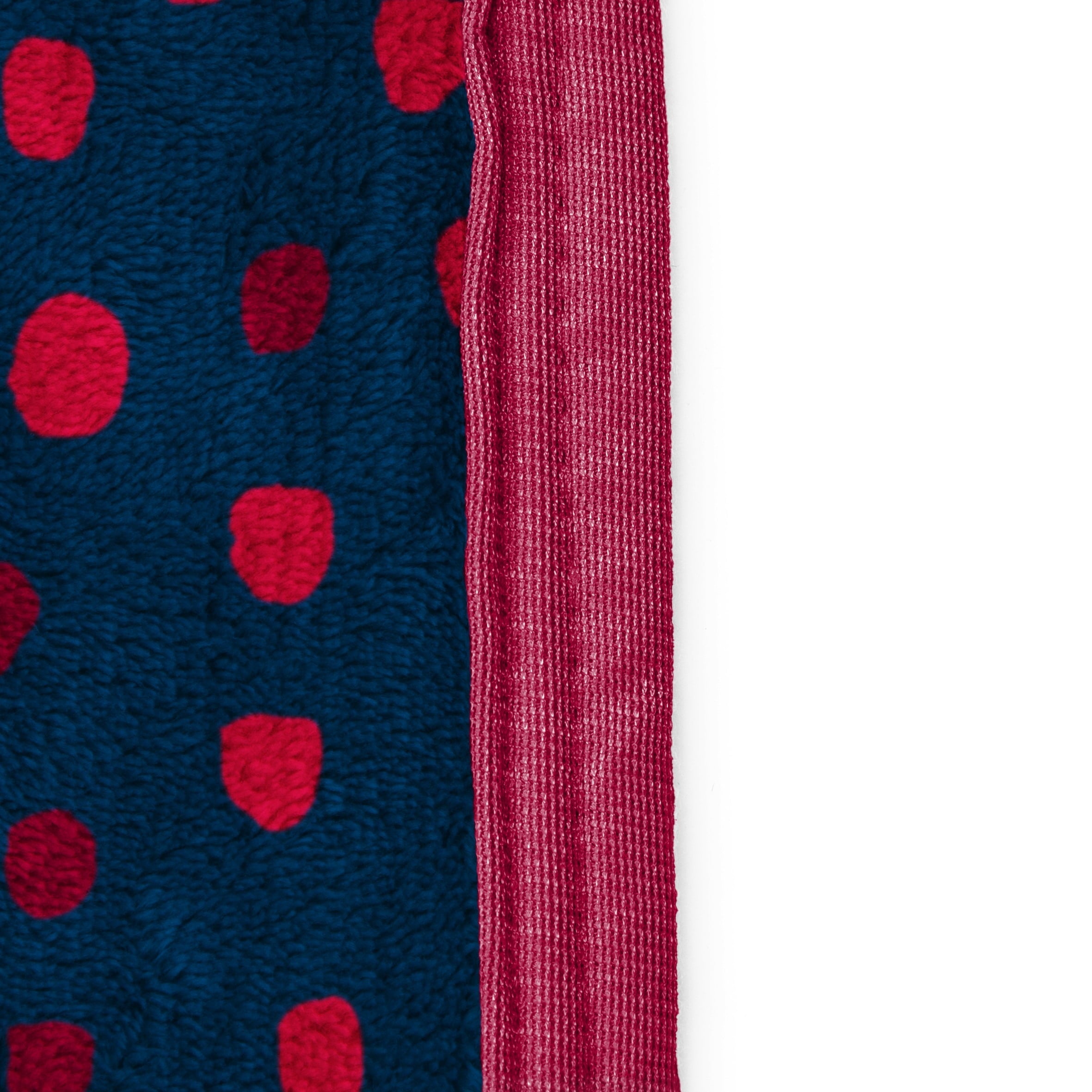 Super Soft Flannel Strawberry Shortcake Berry Meadows 46" x 60" Coral Fleece Throw Blanket, Kids, Polyester, Navy - Cozy Fleece Throw Blanket for Couch & Bed Detail