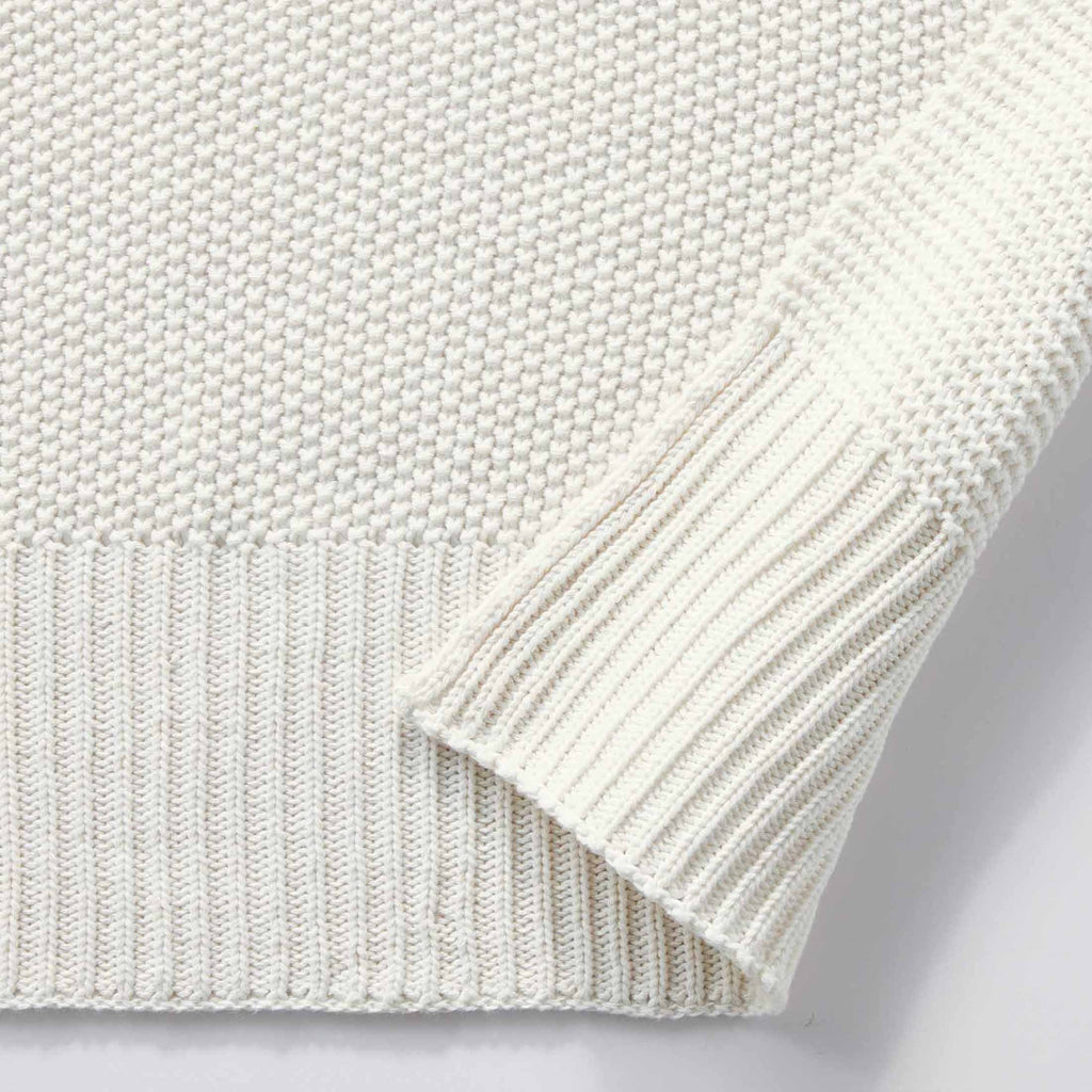 Cozy Fleece Chunky Knit Papyrus Throw, Cotton-Blend, 50"x60", 2.3 lb, All Ages - Super Soft Reversible Sherpa Flannel Blanket Detail