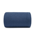 Cozy Fleece Twin Waffle Throw Blanket for Couch (68" x 92"), 100% Cotton Throw Blankets for Bed, Waffle Blanket for Bed (Navy) - Cozy Fleece Throw Blanket for Couch & Bed - Default Title