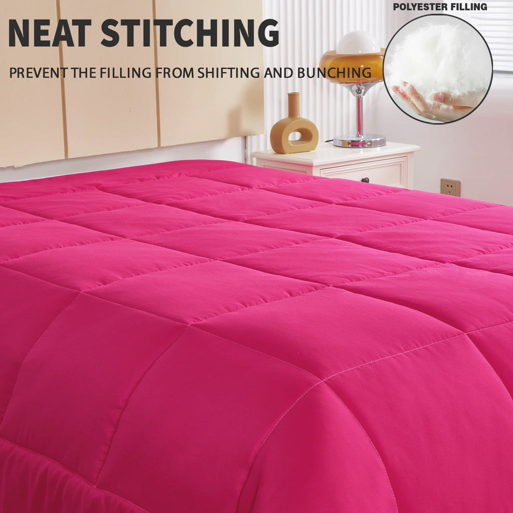 Hypoallergenic Cloud Lightweight Reversible 3-Piece Comforter Set All Seasons, Down Alternative Comforter with 2 Pillow Shams, Queen Size,... - Hypoallergenic Ultra-Fluffy Quilt for Winter Detail
