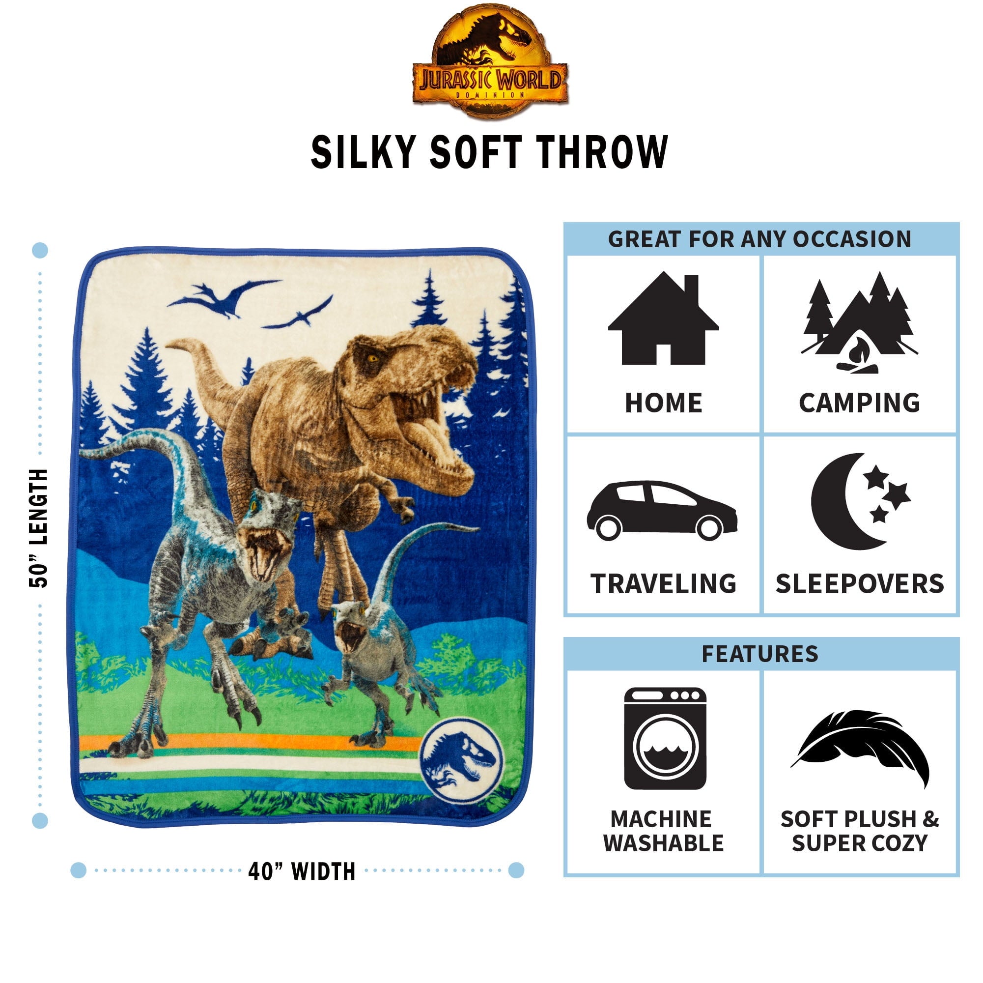 Reversible Sherpa Kids Silky Soft Plush Throw Blanket, 40" x 50" - Cozy Fleece Throw Blanket for Couch & Bed Detail