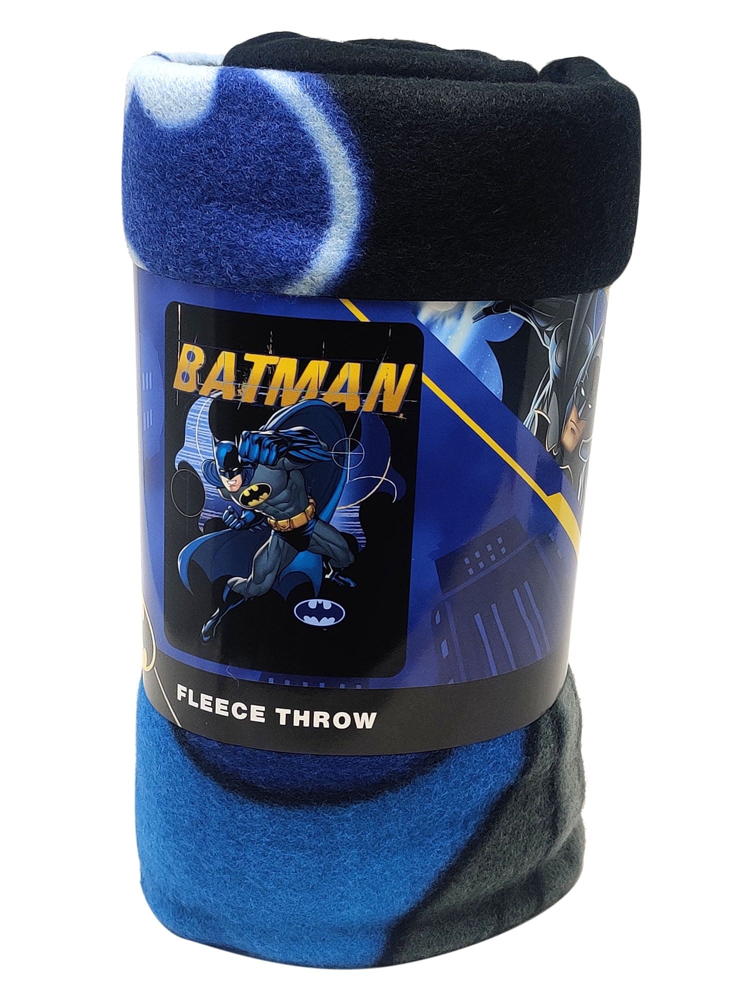 Reversible Sherpa Throw Blanket 45" x 60" Dark Knight Superhero - Lightweight Plush Warm Blanket for All Seasons Detail