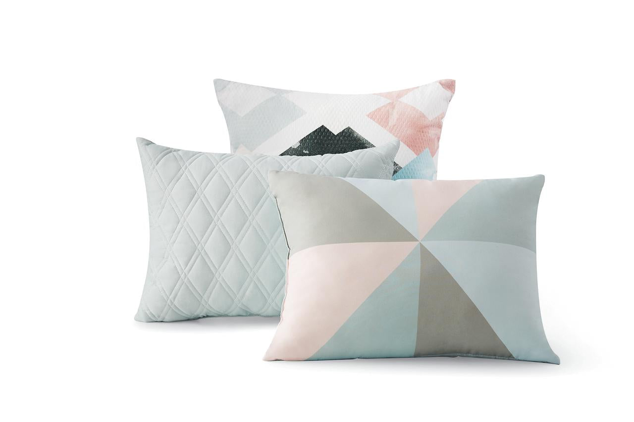 Heavyweight Warmth Reversible Marble Diamond 8-Piece Bed in a Bag Bedding Set, Twin/Twin XL - All-Season Down Alternative Comforter Insert Detail