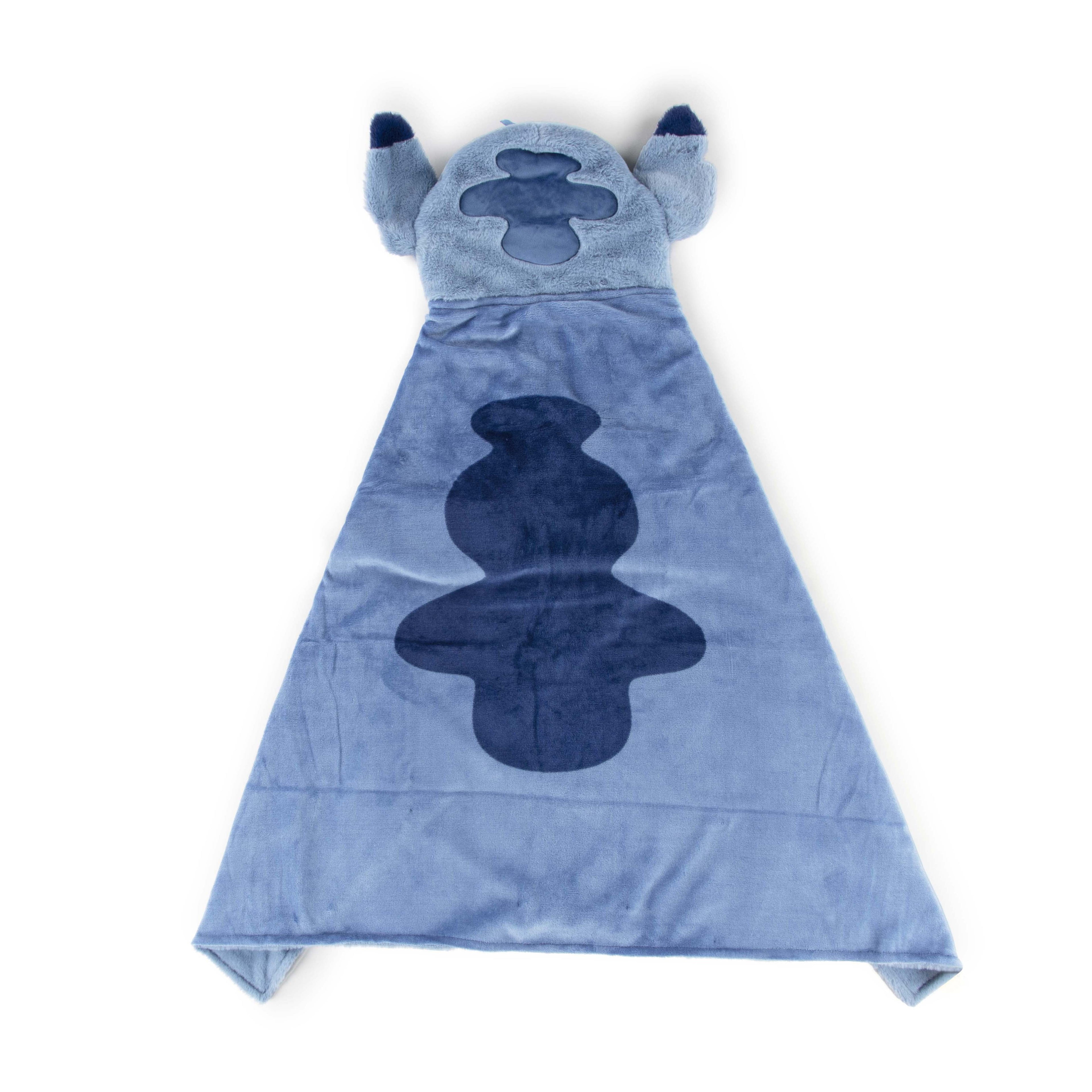Reversible Sherpa Stitch Kids Hooded Silk Touch Throw Blanket, Polyester Faux Fur, Blue, 54" x 40" - Lightweight Plush Warm Blanket for All Seasons Detail