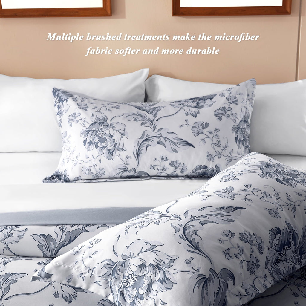 All-Season Queen Comforter Sets,7-Pieces Reversible Bedding Sets,Bed in a Bag with Comforter,Flat Sheet and Fitted Sheet,Pillowc... - Hypoallergenic Ultra-Fluffy Quilt for Winter Detail