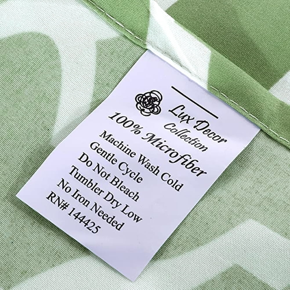 Wrinkle-Resistant Quatrefoil Bed Sheet Set (King, Sage/White) 4 Piece Deep Pocket 1800 Series Microfiber Bed Sheet Set Contains 1 Fitte... - Luxury Bed Sheet Set with Deep Pockets Detail