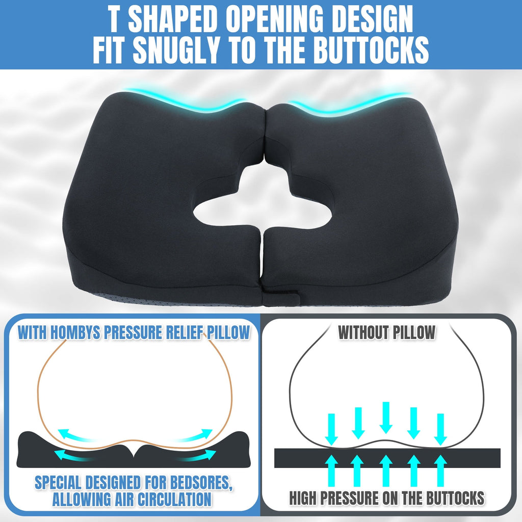 Orthopedic Support Memory Foam Bed Sore Cushions for Butt, Bedsore Pressure Relief Pillow for Sleeping and Sitting,Cushion for Bed Sores... - Hotel Quality Plush Sleeping Pillows Detail