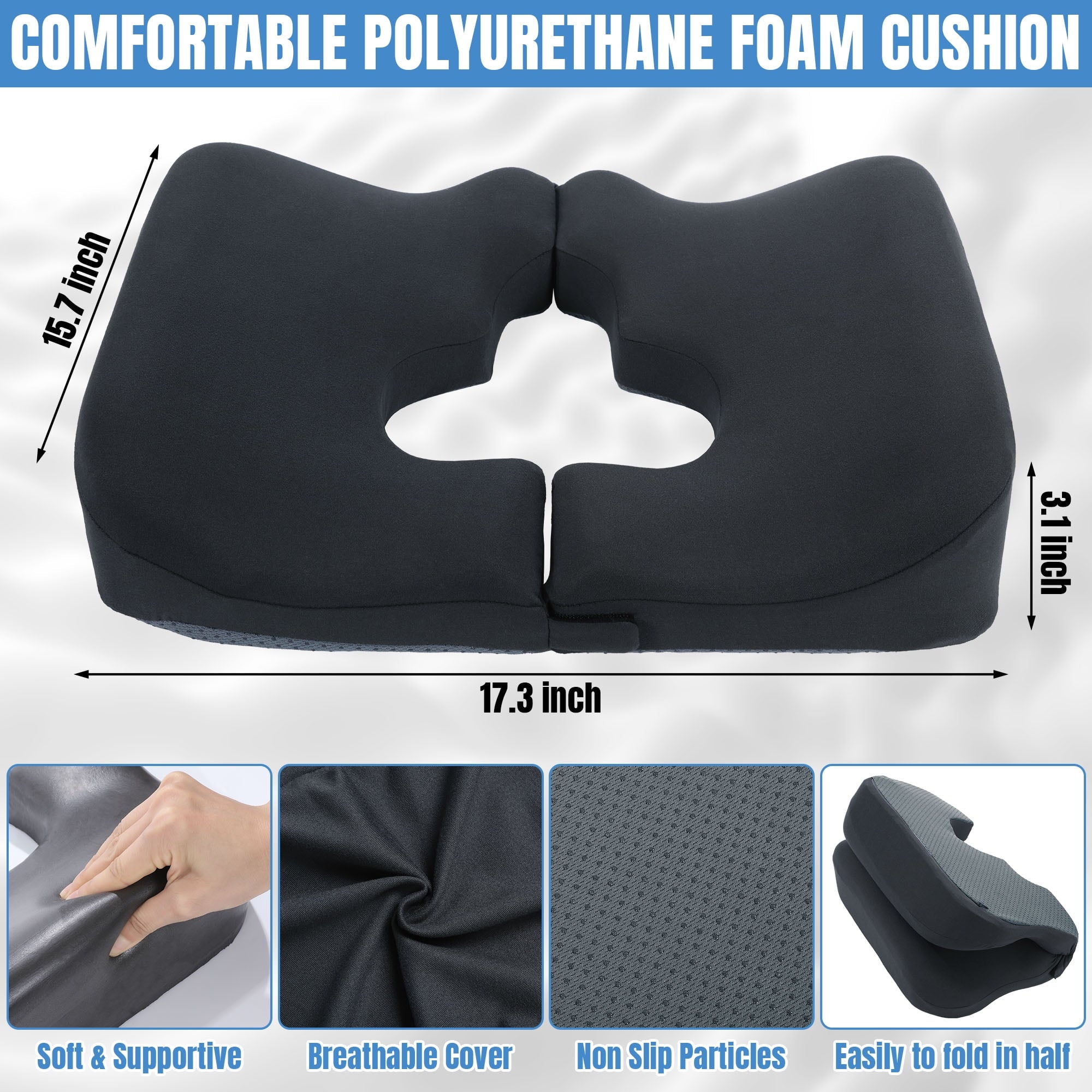 Orthopedic Support Memory Foam Bed Sore Cushions for Butt, Bedsore Pressure Relief Pillow for Sleeping and Sitting,Cushion for Bed Sores... - Hotel Quality Plush Sleeping Pillows Detail