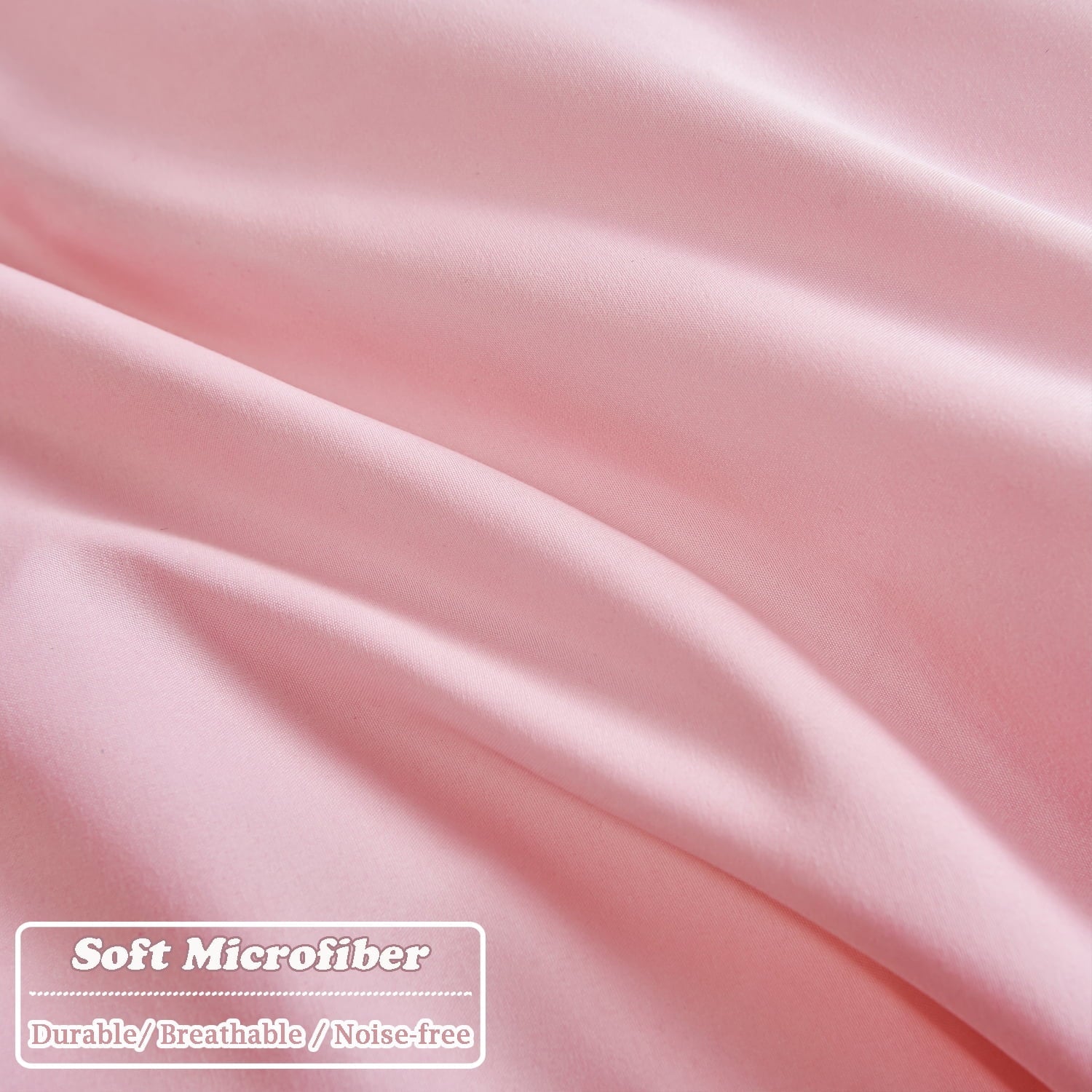 All-Season Pink Full Size Comforter Set Pom Fringe 3 Pcs Boho Chic Cute Ball Pom Blush Bedding Set Cali Soft Lightweight Solid B... - Luxurious Quilted Duvet Cover Set Detail