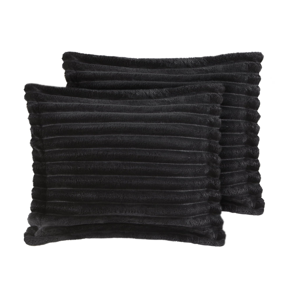 Luxurious Quilted Full/Queen Comforter Set, All-Season, 5-Piece, Black Cozy Plush - Luxurious Quilted Duvet Cover Set Detail