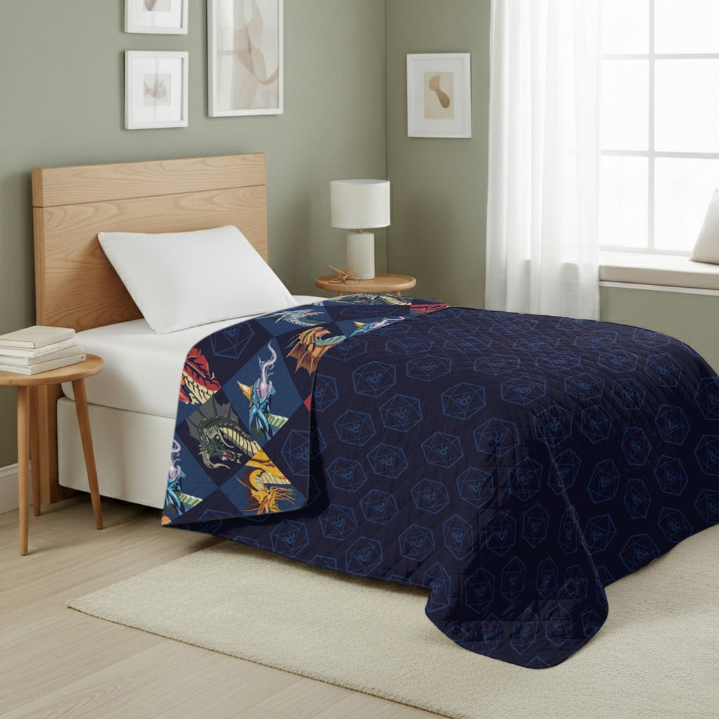 Decorative Knitted Quilted Throw Blanket 60x80 inches, Kids Character Bedding - Luxury Knitted Decorative Throw Blanket with Fringes Detail