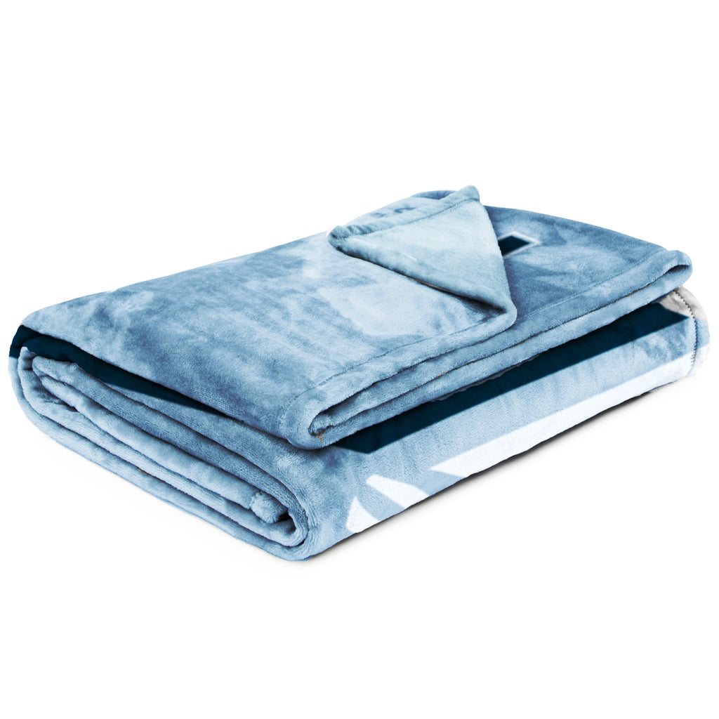 Reversible Sherpa Silk Touch Kids Throw Blanket, 62" x 90", Blue, Polyester - Super Soft Reversible Sherpa Flannel Blanket Detail