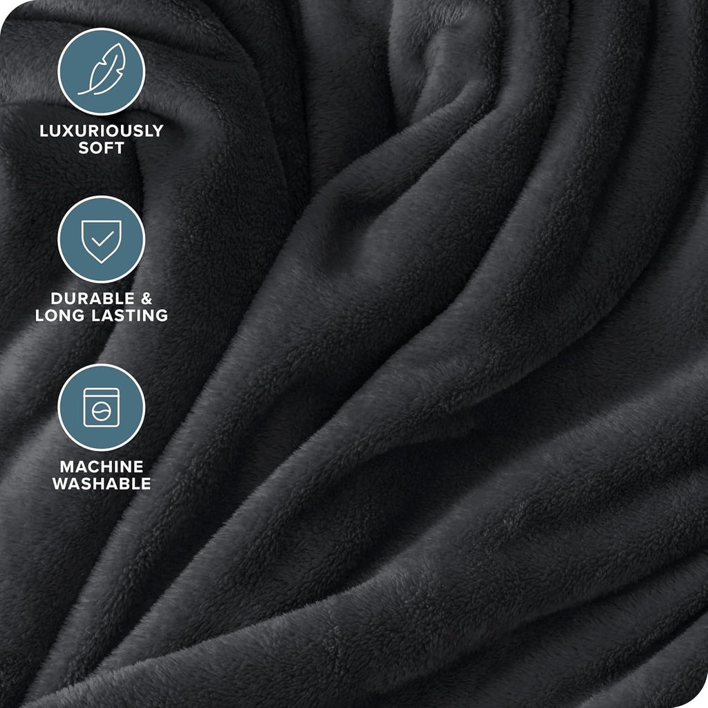 Lightweight Warm Throw Size Blanket, Luxury Plush Cozy Fuzzy Fleece Blanket, Super Soft Warm Big Lightweight Throw Blanket All Seasons... - Luxury Knitted Decorative Throw Blanket with Fringes Detail