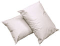 Hotel Collection 2 Pack MediCheck White Vinyl Covered Bed Pillows 20 in x 26 in - Wipeable Easy Clean - Soft Low Profile Non-Fluffy Su... - Orthopedic Shredded Foam Bed Pillow Set - Default Title