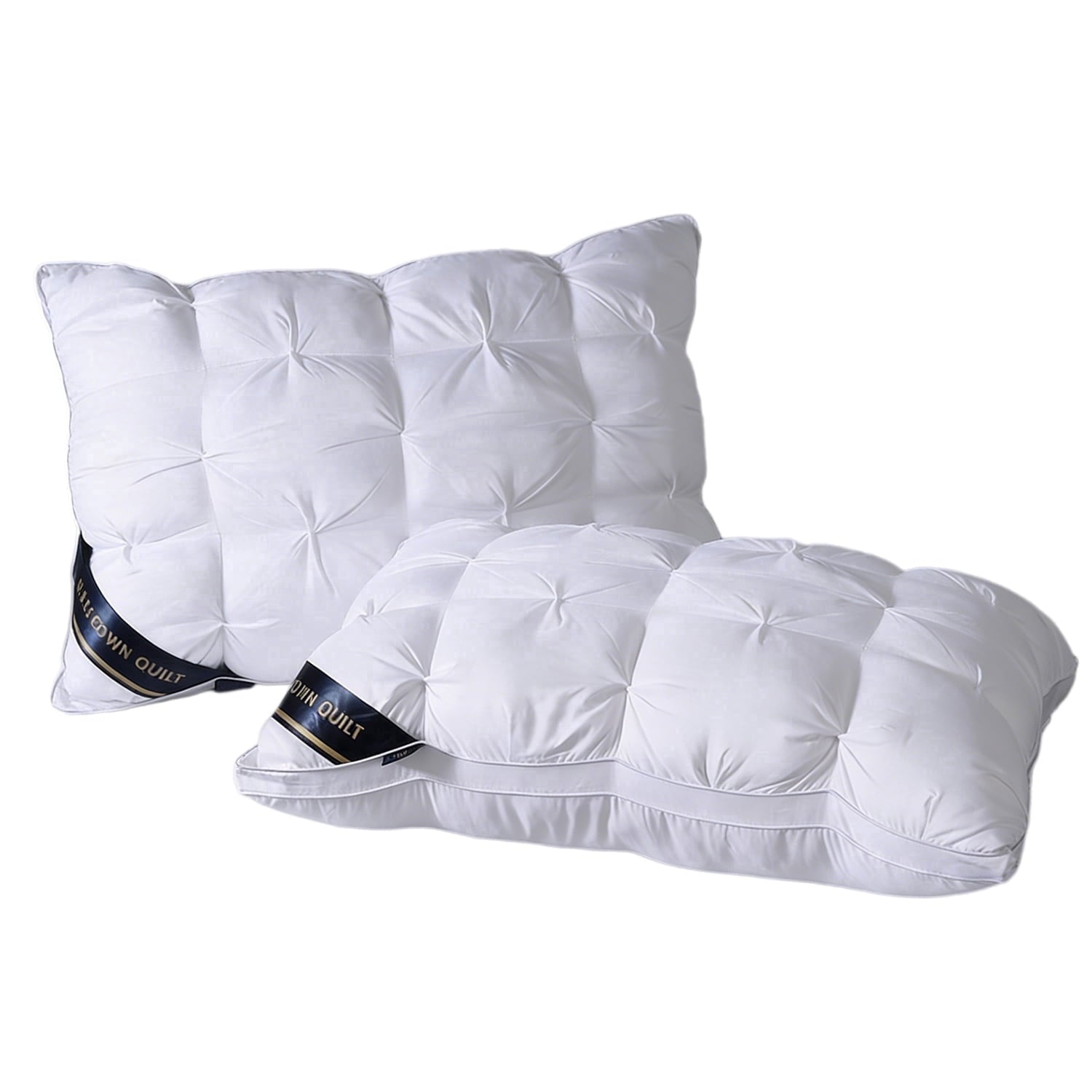Hotel Collection 2-Pack White Twisted Bed Pillows (20" x 16.5") - Soft Plush Down Alternative, Breathable and Hypoallergenic, Standard... - Decorative Throw Pillow Cushion for Sofa & Bed - Default Title