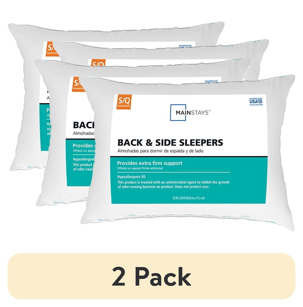 Hotel Collection (2 pack) Back & Side Sleeper Bed Pillow, Standard/Queen - Extra Firm Support (4 Pack) - Hotel Quality Plush Sleeping Pillows - Default Title