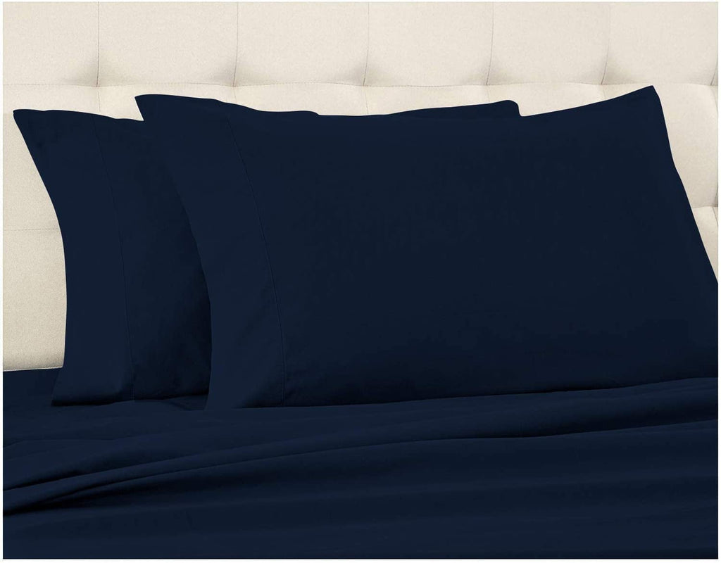 Ultra-Soft Luxury Bed Sheets Set - 800 Thread Count 100% Egyptian Cotton Sheets - 4 Piece Sheet Set Fits Mattress Upto 24 Inch D... - Luxury Bed Sheet Set with Deep Pockets Detail