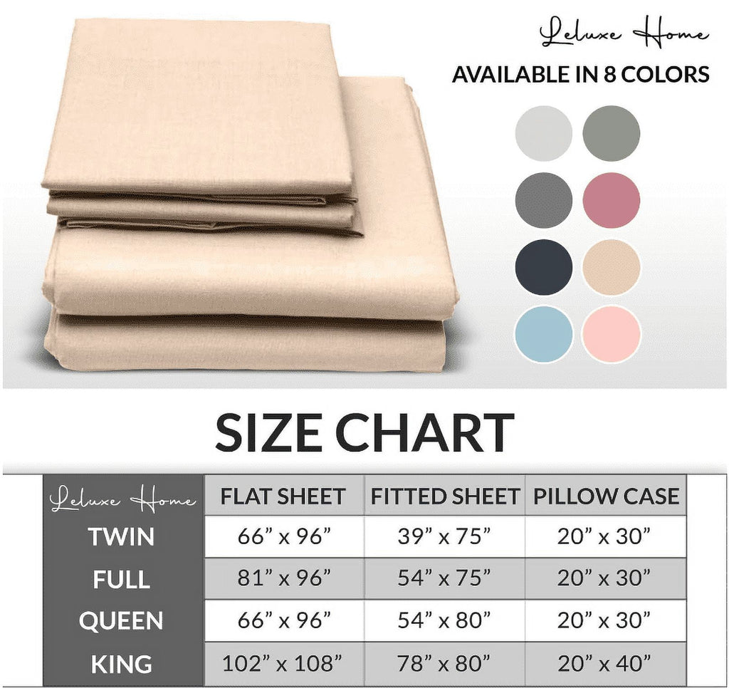 Wrinkle-Resistant 4-Piece Full Pink Sheet Set - Cooling, Wrinkle-Free - Premium Ultra-Soft Pillowcase Pair for Sleeping Detail