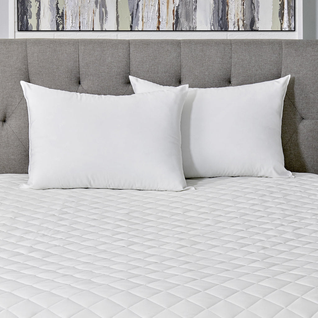 Ergonomic Memory Foam Cotton Fresh Bed Pillow, S/Q, White- 2 Pack Antimicrobial Allergy Defense Fabric - Hotel Quality Plush Sleeping Pillows Detail