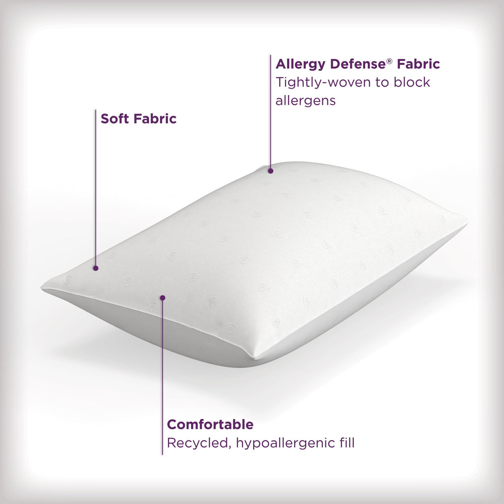 Ergonomic Memory Foam Bed Pillows, Standard/Queen (2 Count) - Decorative Throw Pillow Cushion for Sofa & Bed Detail