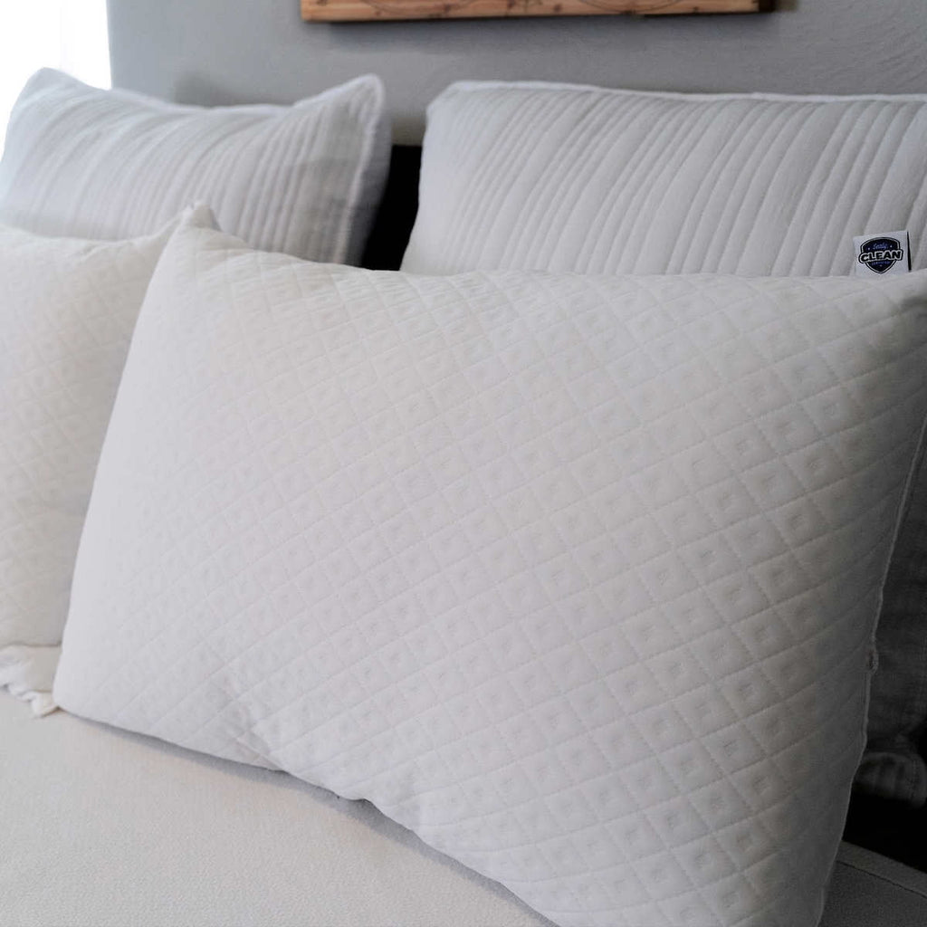Hotel Collection Pure Luxury Queen Eternaloft Bed Pillows - Hypoallergenic, Machine Washable (2 Count) - Ergonomic Memory Foam Pillow for Neck Pain Support Detail