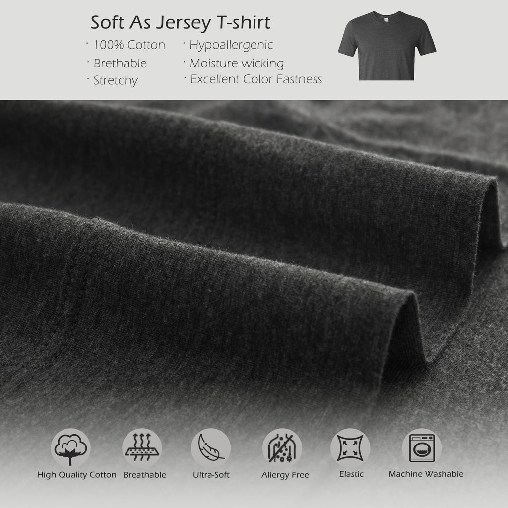 Wrinkle-Resistant 100% Cotton Jersey Knit 4pc Bed Sheet Set Extra Deep Pocket up to 20" Charcoal Gray Queen - Cooling Hotel Quality Bedding Sheets and Pillowcases Detail