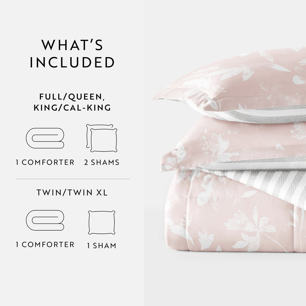 Luxurious Quilted All Season Ultra Soft Comforter Set Lightweight Bedding in Pressed Flowers for Full/Queen Size - Hypoallergenic Ultra-Fluffy Quilt for Winter Detail