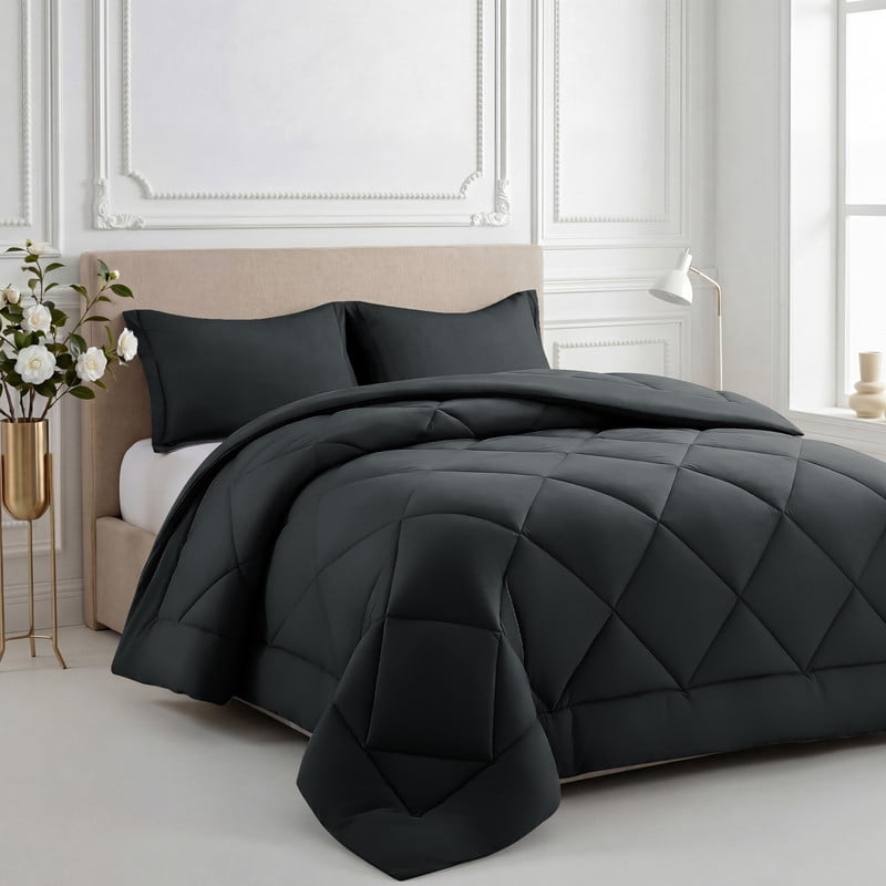 Hypoallergenic Cloud 3 Pieces Queen Size Comforter Set, All Season Lightweight Breathable Bedding Set with 1 Down Alternative Comforter an... - Luxurious Quilted Duvet Cover Set - Default Title