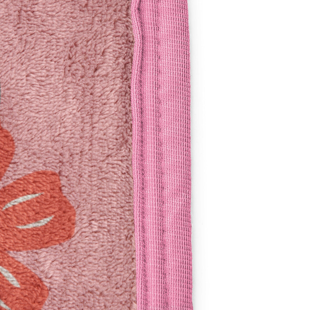 Reversible Sherpa Floral Grace 46 x 60 Coral Fleece Kids Throw Blanket - Soft Bedding Accessories - Luxury Knitted Decorative Throw Blanket with Fringes Detail