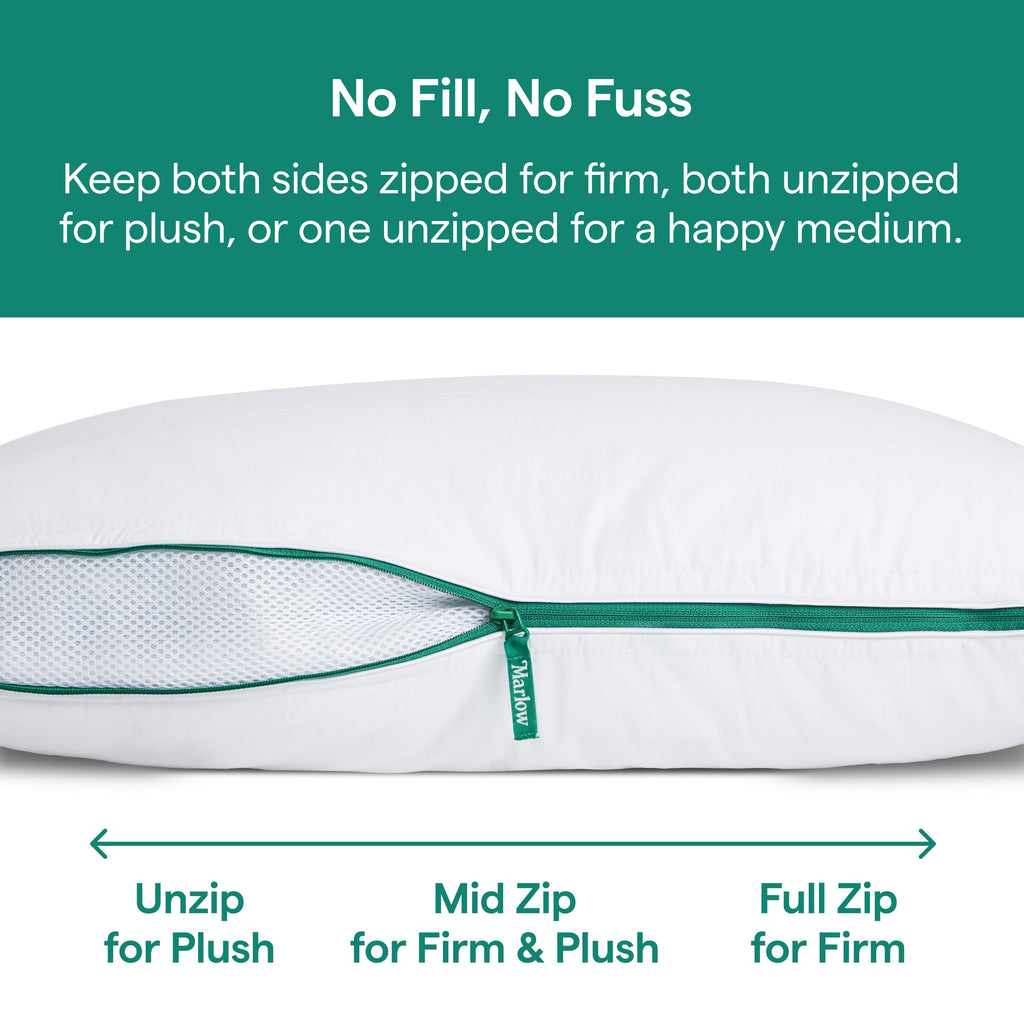 Ergonomic Memory Foam Marlow Adjustable Memory Foam Bed Pillow - Neck and Back Support For Side, Back and Stomach Sleepers - Standard/Queen... - Decorative Throw Pillow Cushion for Sofa & Bed Detail