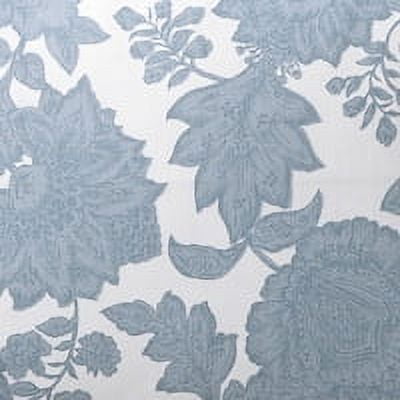 Fluffy Down Alternative Veronica 3-Piece Blue Floral Cotton Slub Comforter Set, King - Hypoallergenic Ultra-Fluffy Quilt for Winter Detail