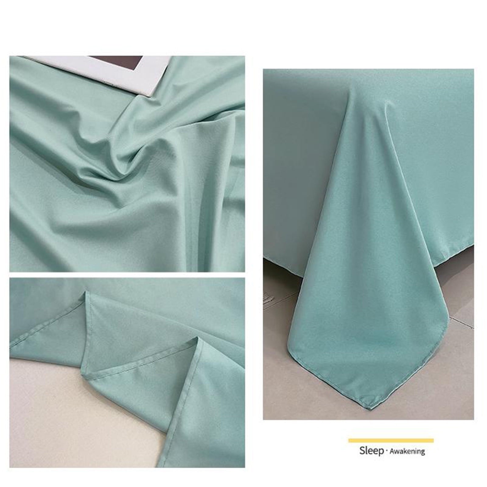 Breathable Luxury Under $5 Clearance! InsCrazy Bed Sheet, 100% Cotton Household Solid Color, Soft and breathable Bed Sheet Piece 66 x 96" - Luxury Bed Sheet Set with Deep Pockets Detail