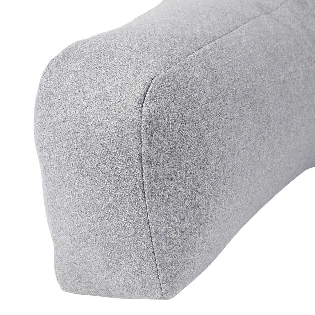 Orthopedic Support Jumbo Cement Gray Polyester Bed Rest Pillow - Hotel Quality Plush Sleeping Pillows Detail