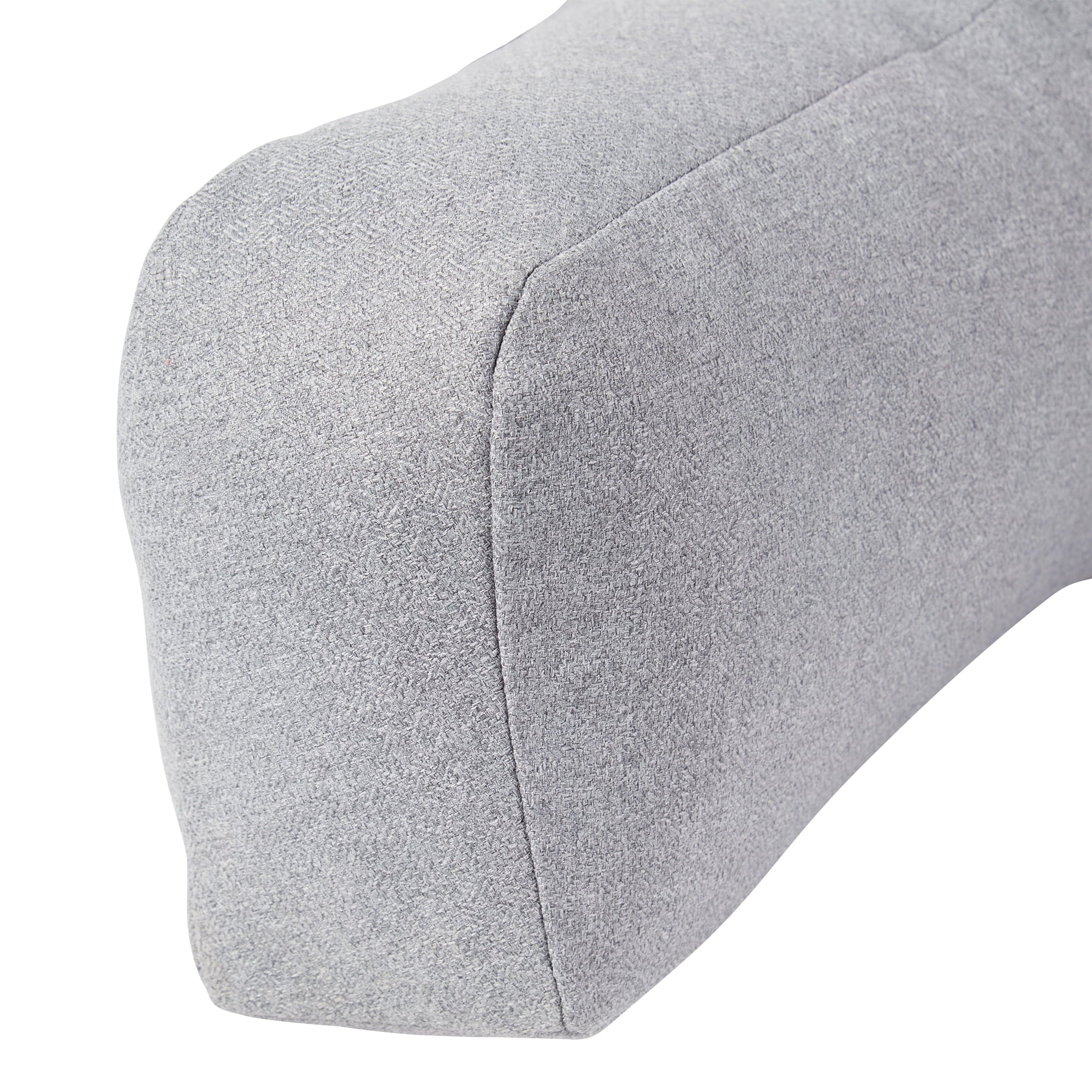 Orthopedic Support Jumbo Cement Gray Polyester Bed Rest Pillow - Hotel Quality Plush Sleeping Pillows Detail